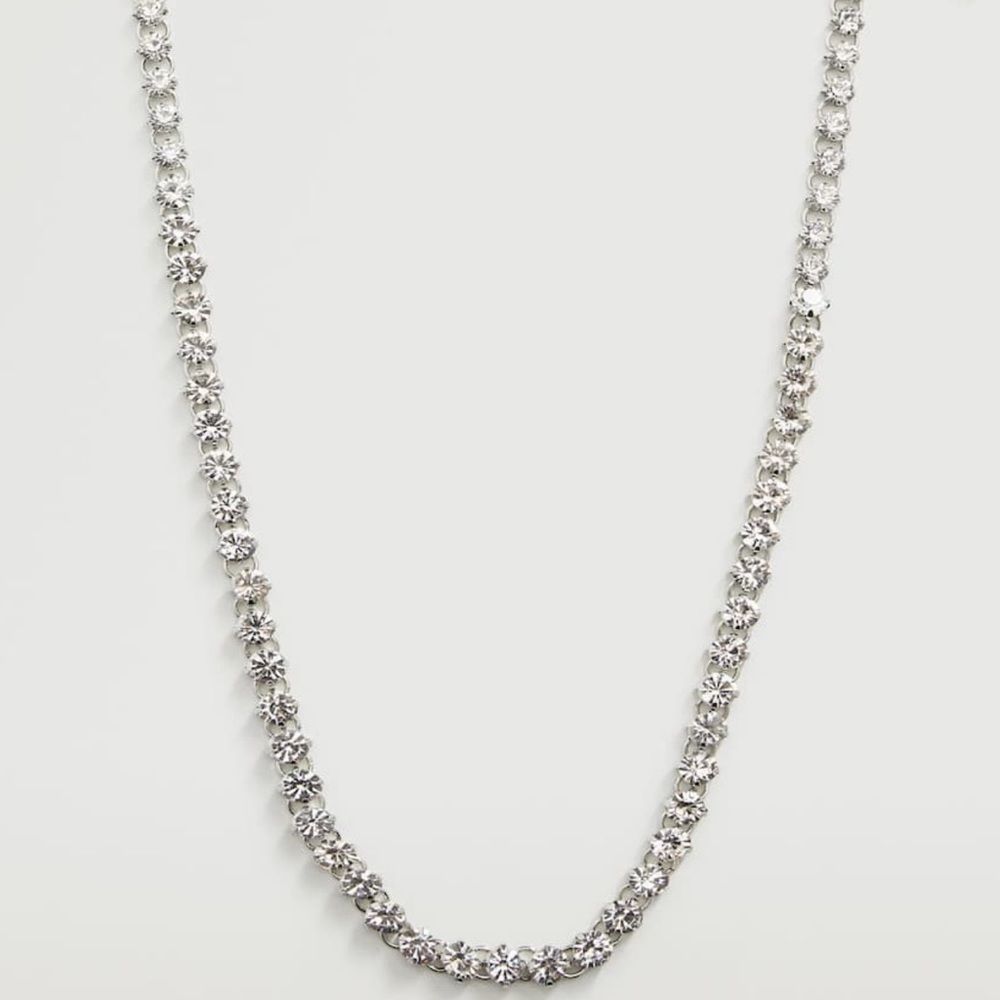 NWOT PERNILLE X MANGO CRYSTAL CHAIN NECKLACE - Picture 4 of 6